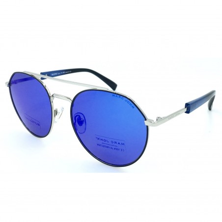Ochelari de soare barbati, MARC JOHN, MJ0787, Argintiu/Albastru